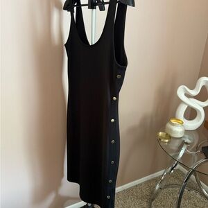 BOLD elements Black Dress with Gold Buttons